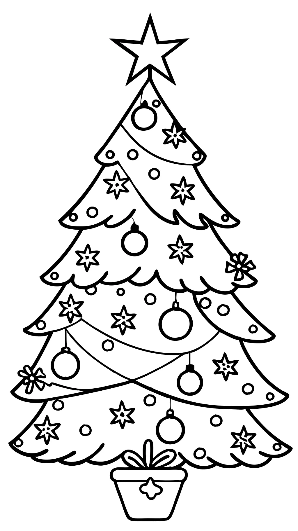 christmas tree coloring page